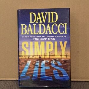 3/$15 Simply Lies David Baldacci Hard Cover Book